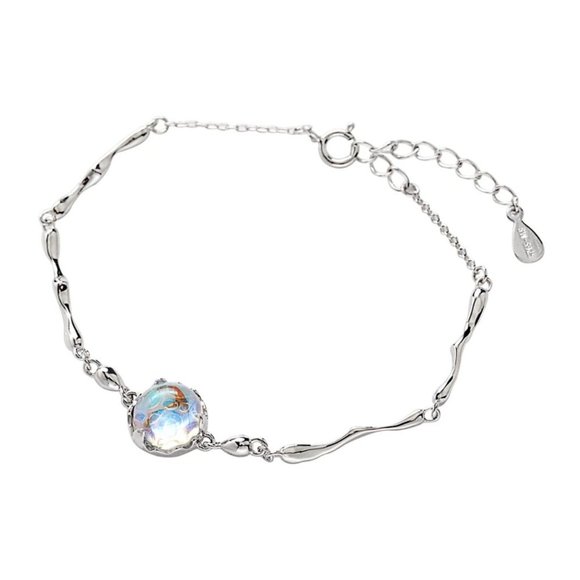 *NEW 925 Sterling Silver Moonstone Bracelet - Picture 6 of 6